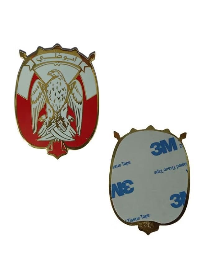 Abu Dhabi 2D Sticker Logo Badge Metal 2 Pcs