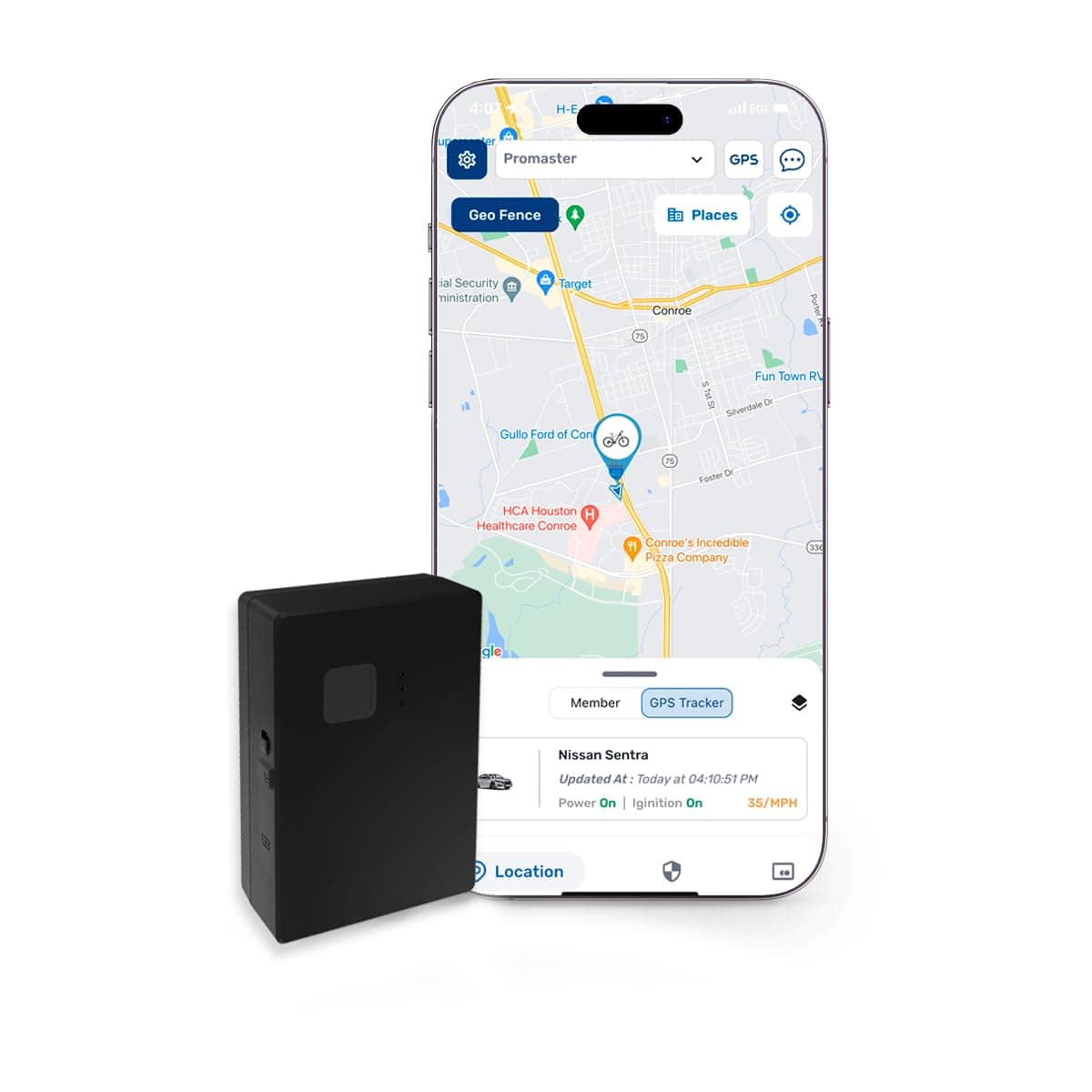 GPS Tracker - AutoSky - Portable, Compact and Durable Motorcycle and Car Tracker - Splashproof - Built-in Magnet - 4G LTE Real-Time - Car Trackers for Vehicles, Assets, Fleet. Subscription is Required