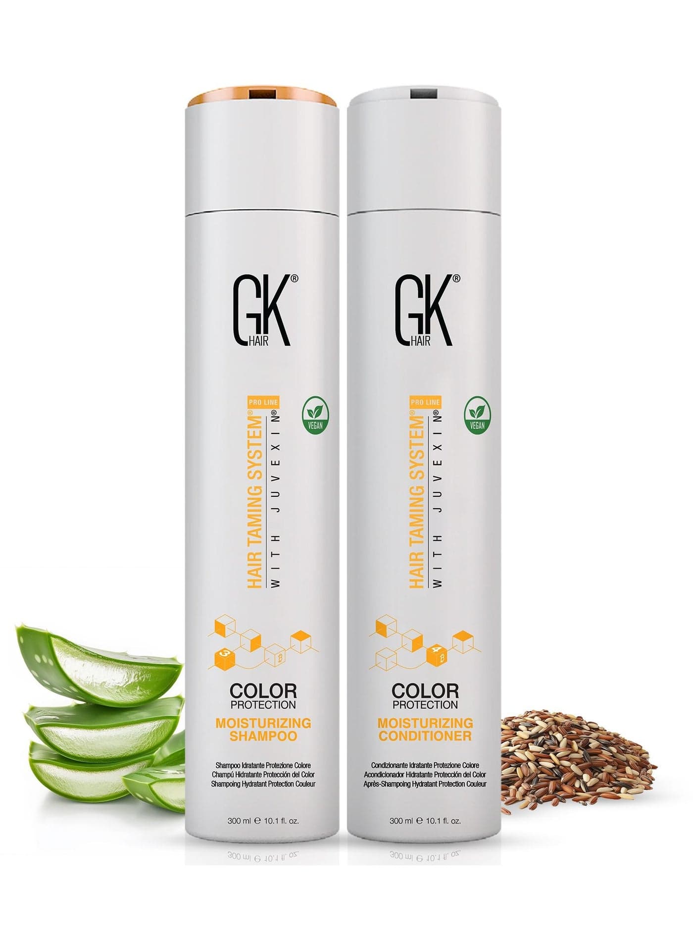 Moisturizing Shampoo and Conditioner Sets 300ml for Color Treated Hair Daily Use Cleansing Dry to Normal Sulfate Paraben Free All Hair Types for Men and Women