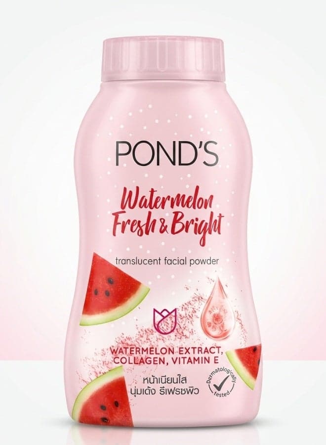 Watermelon Fresh Bright Translucent Facial Powder 50 G Oil Control Smooth Skin Glow Face Makeup Setting Powder