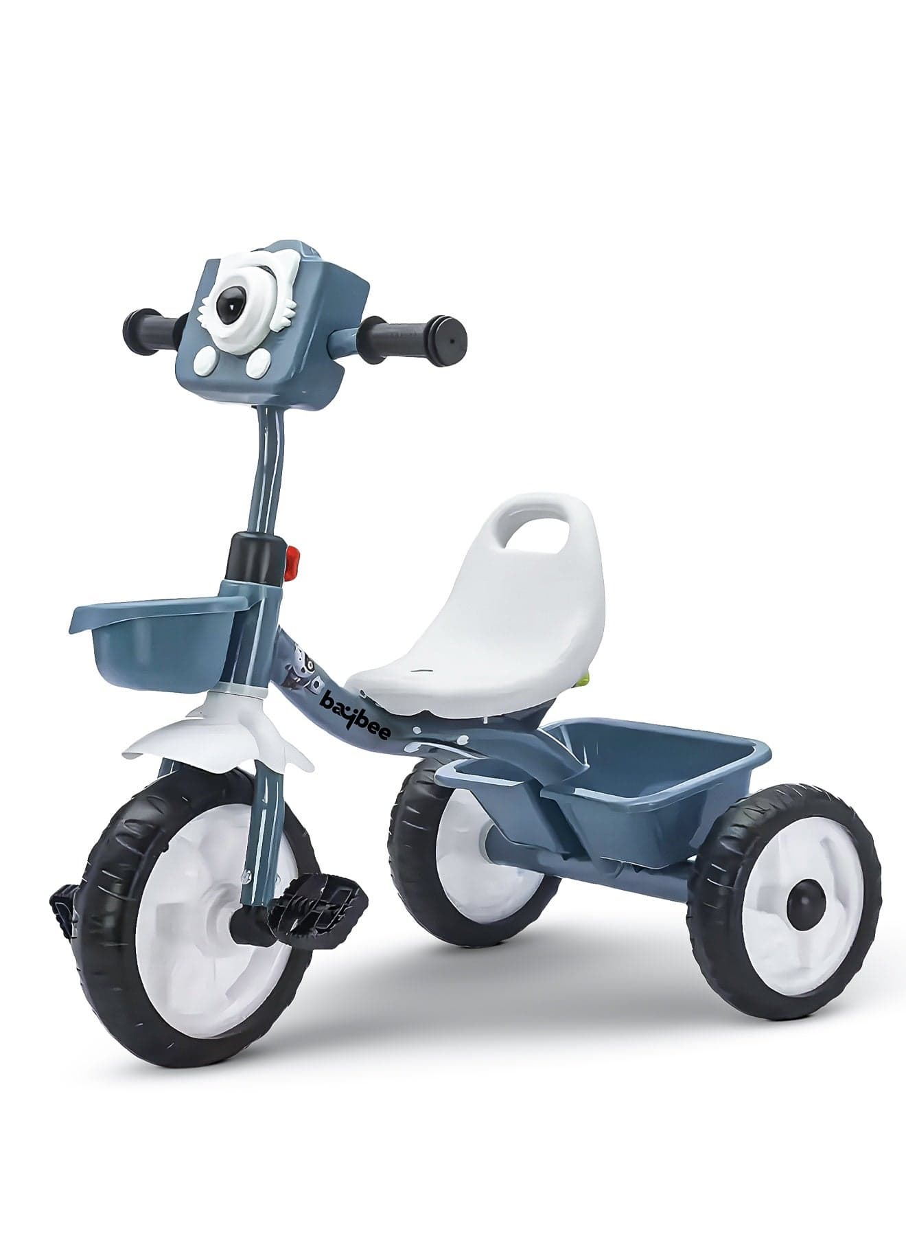 Rollito Baby Tricycle for Kids Smart Plug and Play Kids Tricycle Baby Cycle with Front & Rear Storage Baskets 3 Wheels Tricycle Baby Tricycle Cycle for Kids 2 to 5 Years Boy Girl Blue