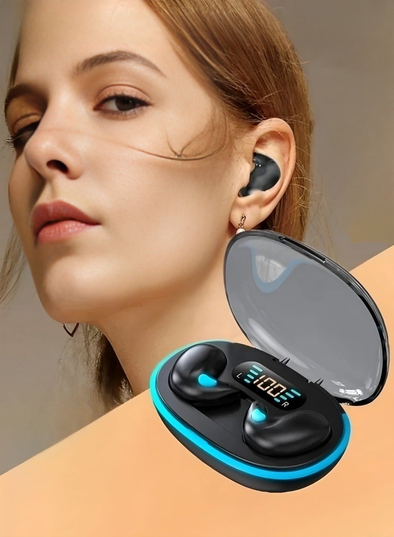 True Wireless Earbuds, In-Ear Bluetooth 5.49 Headphones 4-Mics ENC Clear Call, Bluetooth Earbuds Touch Control 40 Playtime, IPX6 Waterproof TWS, Light-Weight Earphones
