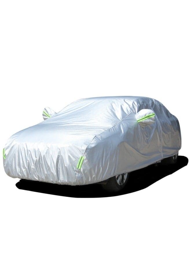 Silver Weatherproof Car Cover Fits Sedans with Length Between 4.15M and 4.9M