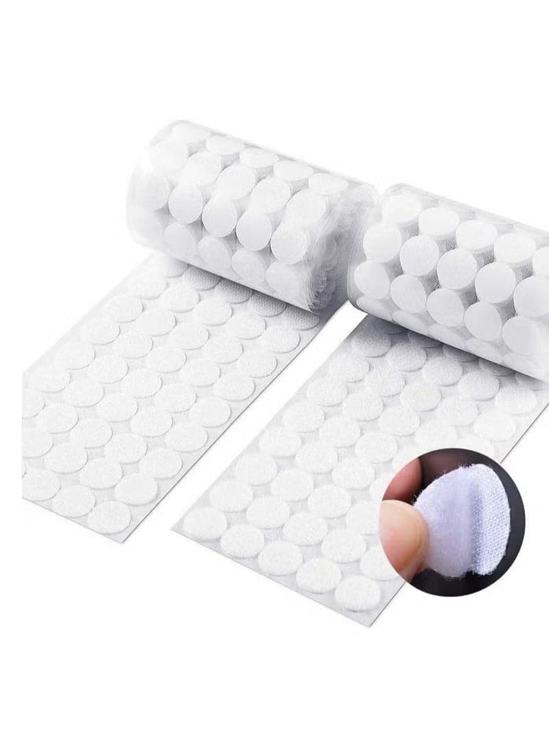 Self Adhesive Dots, Tapes Sticky Back Coins Dots with Hook and Loop Velcro Round Pads, 20mm Diameter Strong Waterproof Round Dot, Dots with Adhesive for Home Office School 300Pcs (150 Pairs)