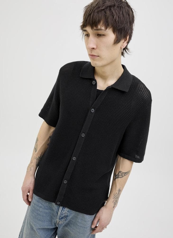 Relaxed Fit Jersey-Knit Cardigan