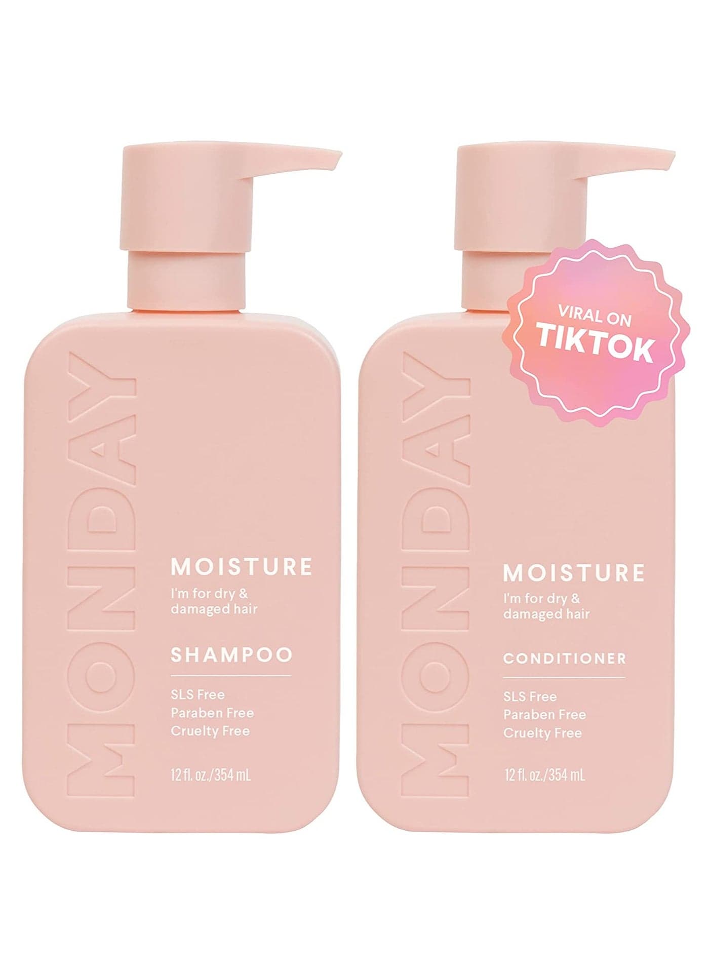 Moisture Shampoo + Conditioner Set (2 Pack) 354ml Each Dr, Coarse Stressed Coily & Curly Hair
