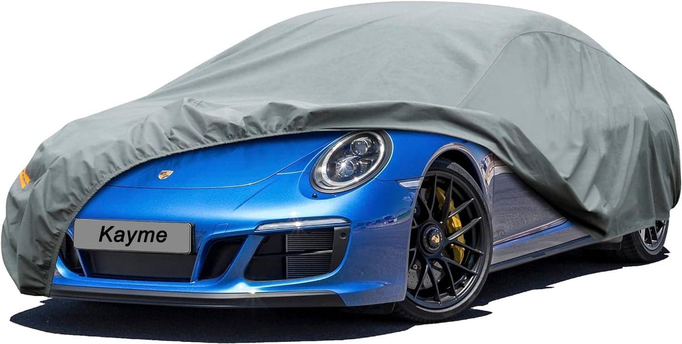 Kayme Heavy Duty Car Cover Custom Fit Porsche 911 991 992 997 996 Carrera S 4S GTS Coupe Convertible Targa Waterproof All Weather for Automobiles Full Exterior Covers Sun Rain UV Protection