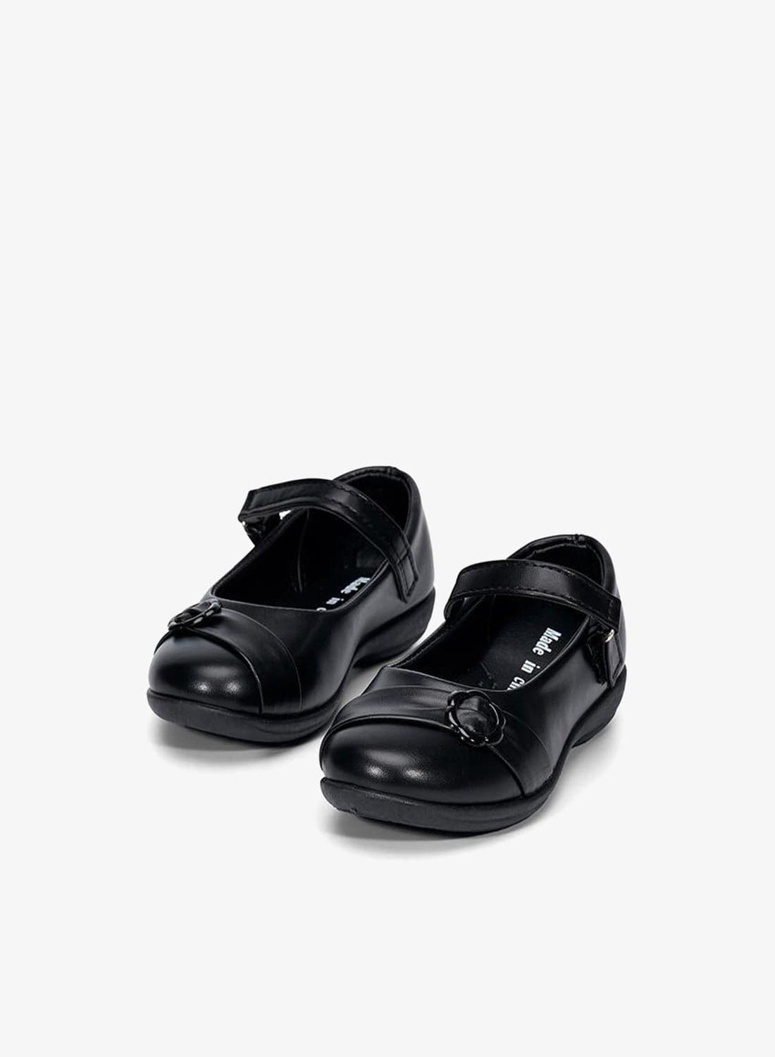 Girls Black Mary Jane School Shoes with Buckle