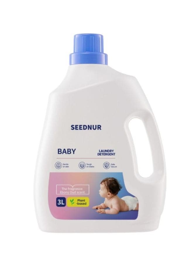 Seednur Baby Laundry Detergent delicate Mild Amino Acid Gentle Cleanse Eliminates Stains Ideal for Baby Cloths & Towels, 3Ltr