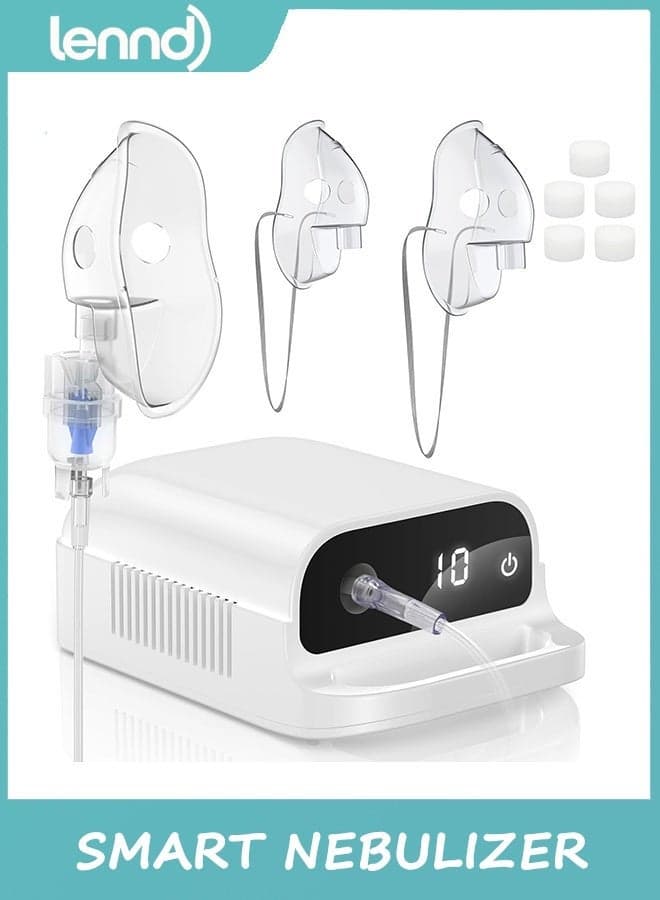 Smart Nebulizer, Smart Digital Display Nebulizer for Adults and Children, Accessory Device for Single Patient Use, Low Noise Compression Nebulizer (Direct Patient Interface) - 145