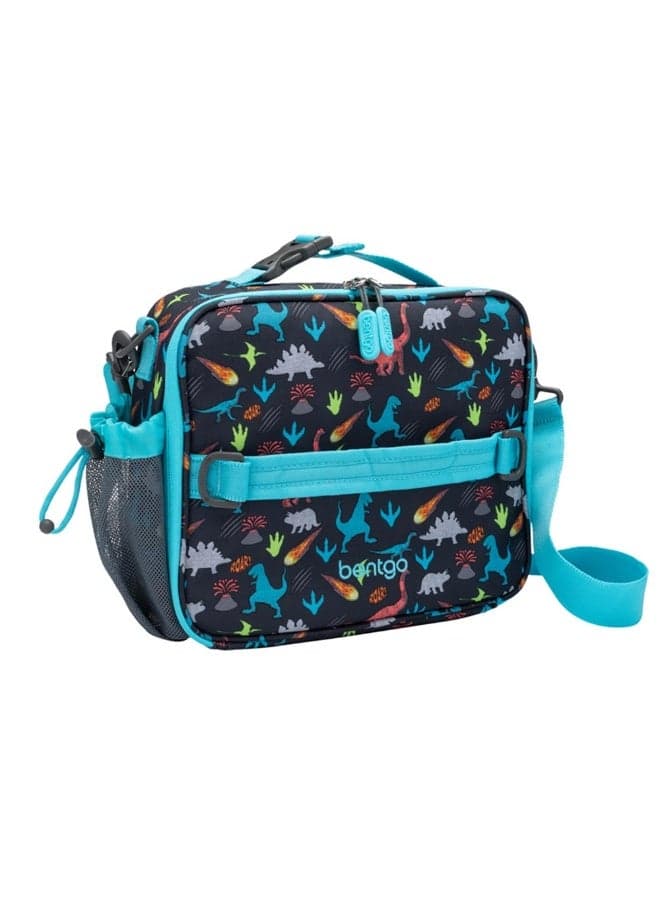 Kids Prints Lunch Bagdouble Insulated, Durable, Water - Resistant Fabric With Interior And Exterior Zippered Pockets And External Bottle Holder - Ideal For Children of All Ages (Dinosaur)