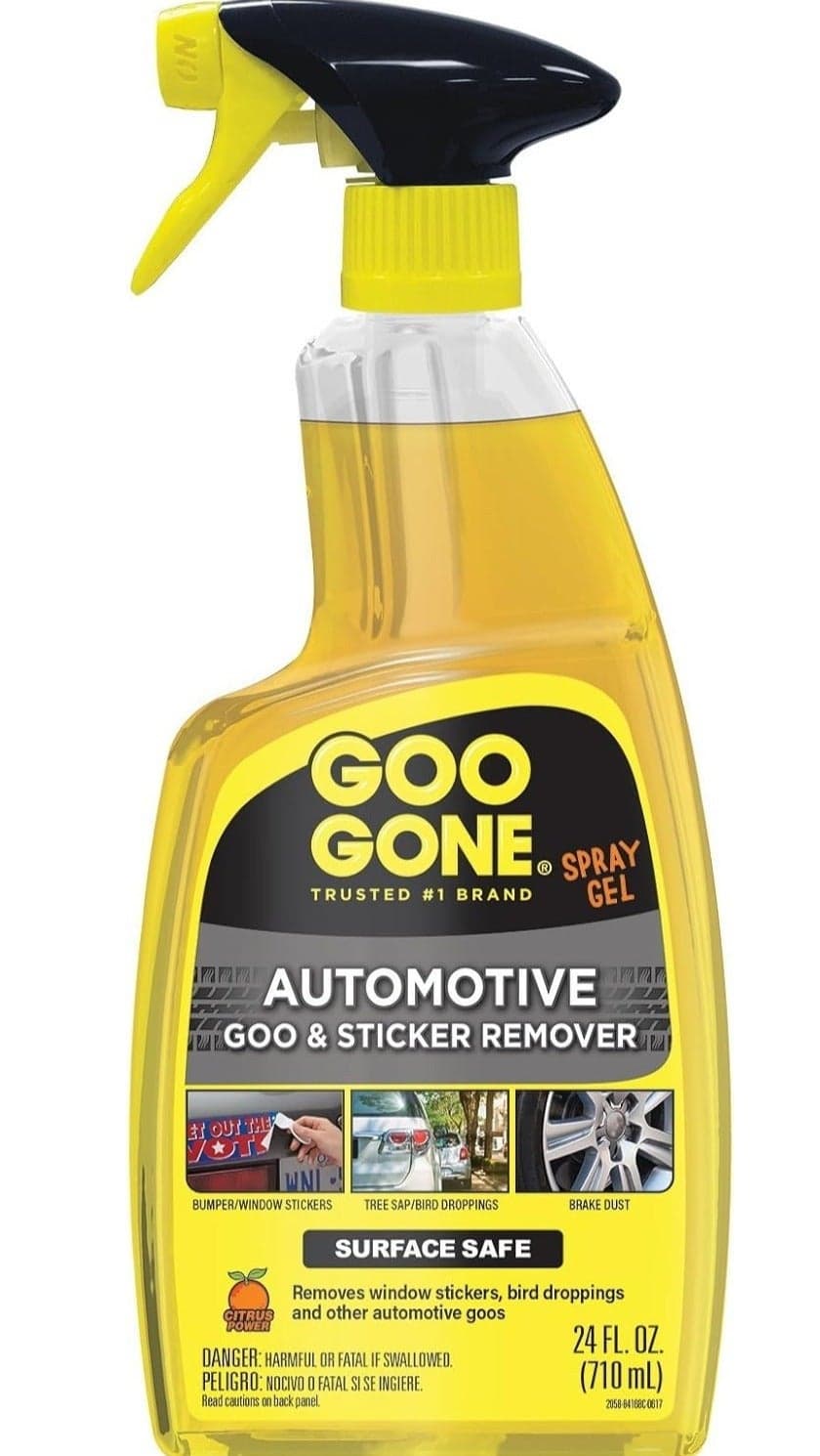 Goo Gone Automotive Spray Gel 710ml Adhesive Remover for Car Sticker Glue Tar Tree Sap Bird Droppings Cleaner Safe Surface Citrus Power Car Interior Exterior Cleaning Solution