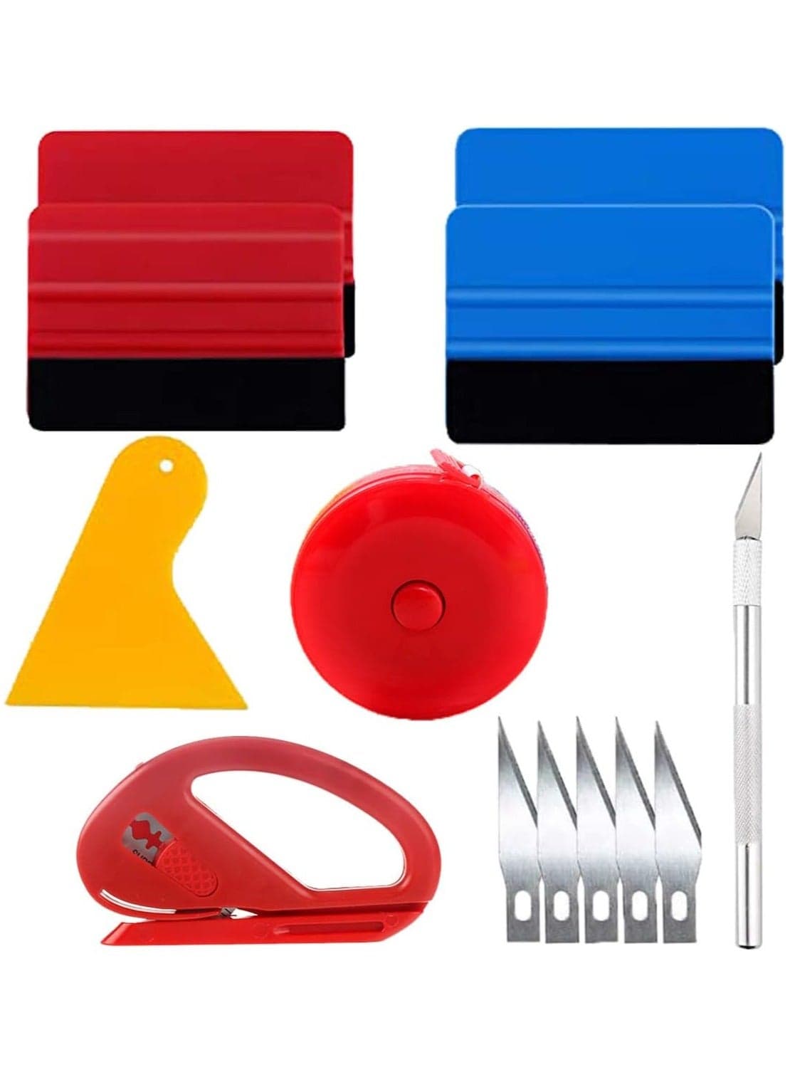 13 Pcs Car Vinyl Wrap Tool Kit Wrap Squeegee Tool Kit Wallpaper Smoothing Tool Kit Felt Squeegee Vinyl Squeegee Tools for Car Wrapping and Install Wallpaper
