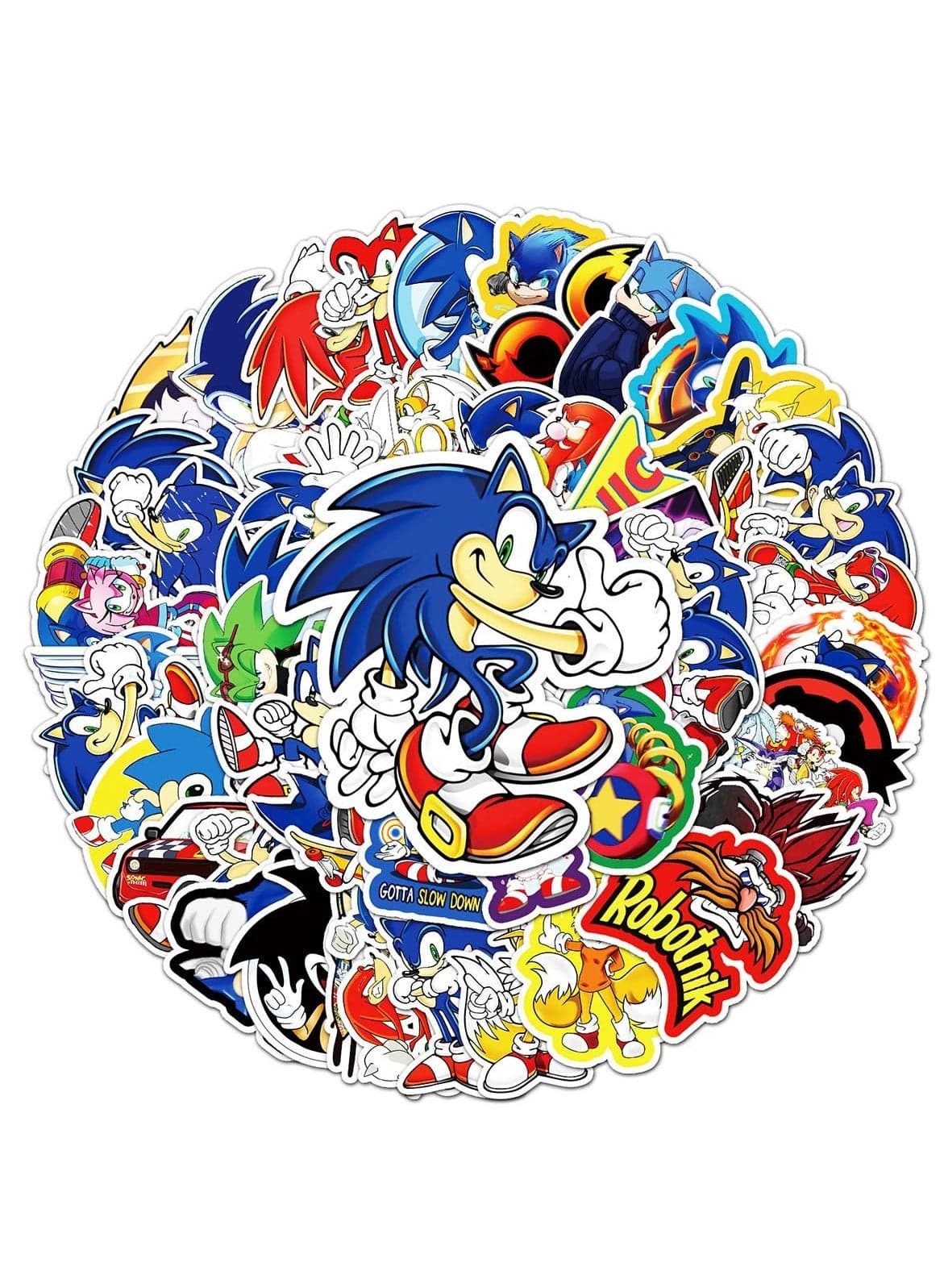 50 Sonic Anime Graffiti Personalized Cartoon DIY Skateboard Suitcase Stickers Waterproof