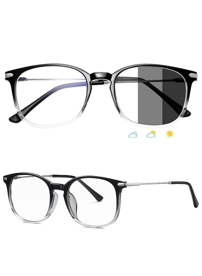 Photochromic Blue Light Blocking Glasses for Men Women, Anti Blue Light Eyewear, Transparent Gaming Glass Clear Classic Ultra Lightweight TV PC Computer Laptop anti Eye Fatigue