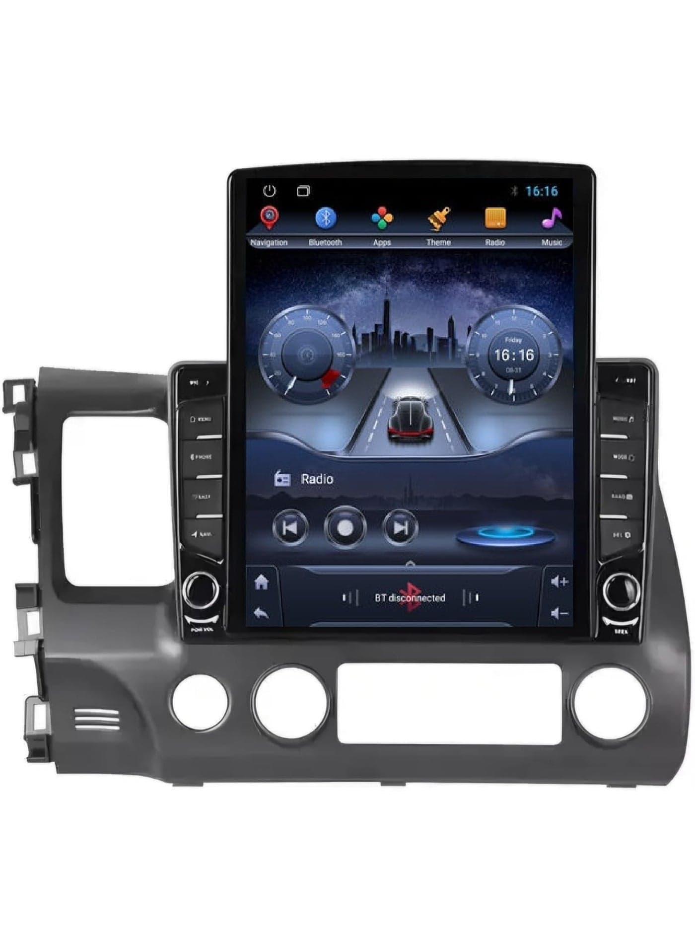 Android 9.7 Inch Tesla style Vertical Screen for Honda Civic 2006-2011 2GB RAM 32GB ROM Mirror Link Wi-Fi BT, Radio GPS Navigation, IPS Touch Screen with AHD Camera Included