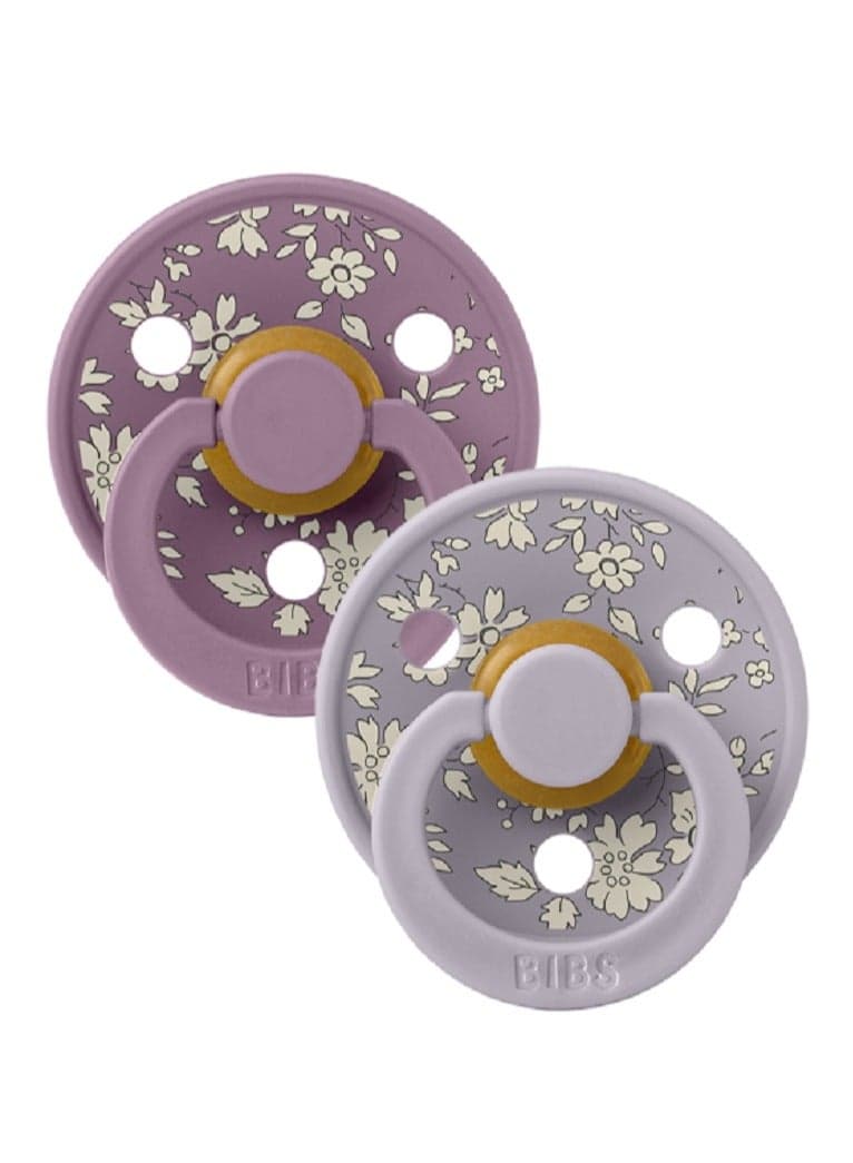 Bibs Pacifier DeLux (Latex) Baby 2-piece - Liberty Capel/Fossil Grey