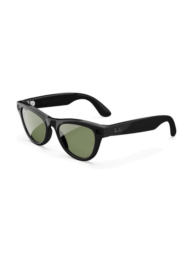 RAY-BAN Skyler (Gen 2) Shiny Black Frame Green Lens Standard High bridge Shiny Black Green
