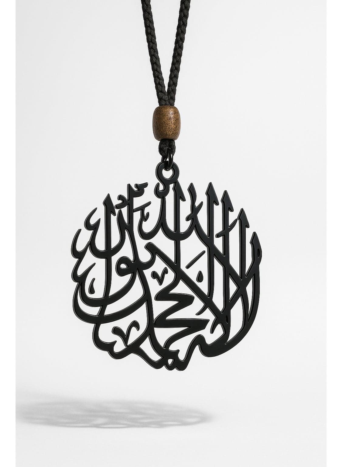 Islamic Car Hanger, Acrylic First Kalima Hanging Ornament for Rear View Mirror | Arabic Calligraphy Allah Decoration | Muslim Spiritual Gift for Men & Women