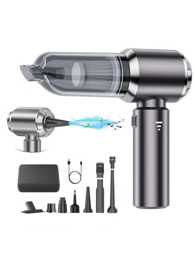 16000PA High Power Car Vacuum Cleaner Portable Cordless Mini Vacuum Cleaner 4 in 1 Compressed Air Dust Collector, Blower, Handheld Vacuum Cleaner with Brushless Motor for Car, Home, Office, Camping