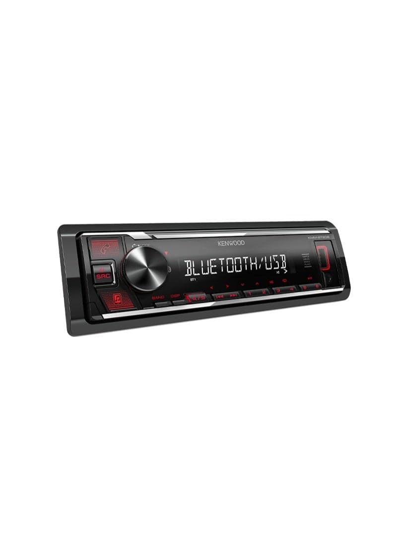 Kenwood KMM-BT208 – Compact Digital Media Receiver - Single DIN Car Stereo with Bluetooth and USB/AUX Inputs