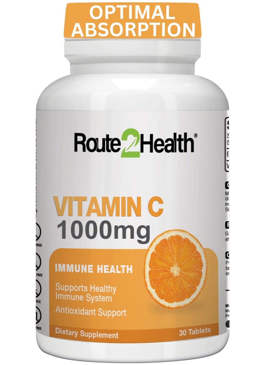 Vitamin C 1000 mg - 30 Tablets – Immune Support Supplement, Antioxidant Boost, Supports Collagen Production & Overall Wellness – Non-GMO, Vegan-Friendly, Gluten-Free