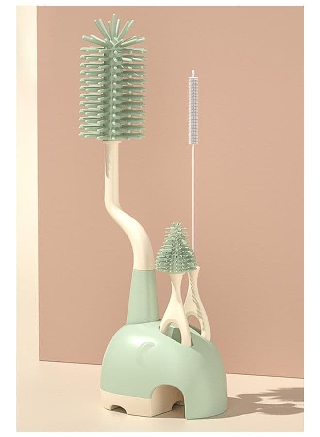 4-Piece 360 Degree Rotating Bottle Cleaning Brush Set for Cleaning Baby Bottles, Pacifiers, Sports Bottles, Vases and Glassware