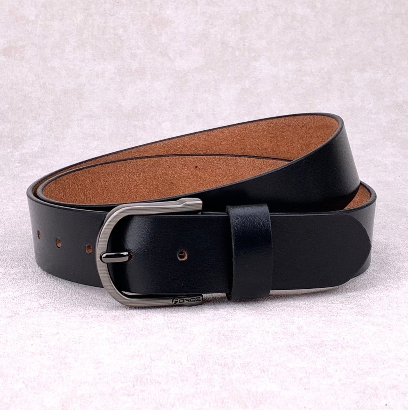 Force Genuine Leather Belt Men - Semi-Casual Men's Belt & Party Wear Belt, Casual Outfits, Gifts - Black & Brown Men’s Leather Belt for Men