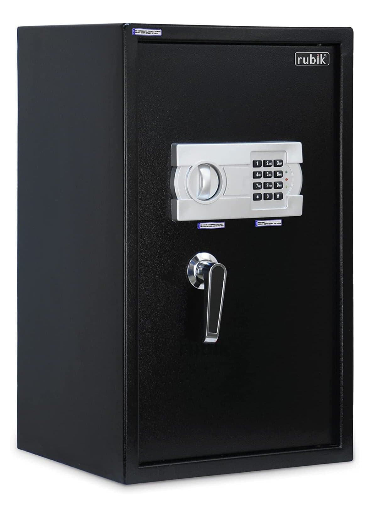 Large Safe Box with Digital Keypad and Key Lock, Fire Resistant Security Box Protect Money Jewellery Passports Documents for Home Office (Size 60x36x30cm) Black RB60EG-CX