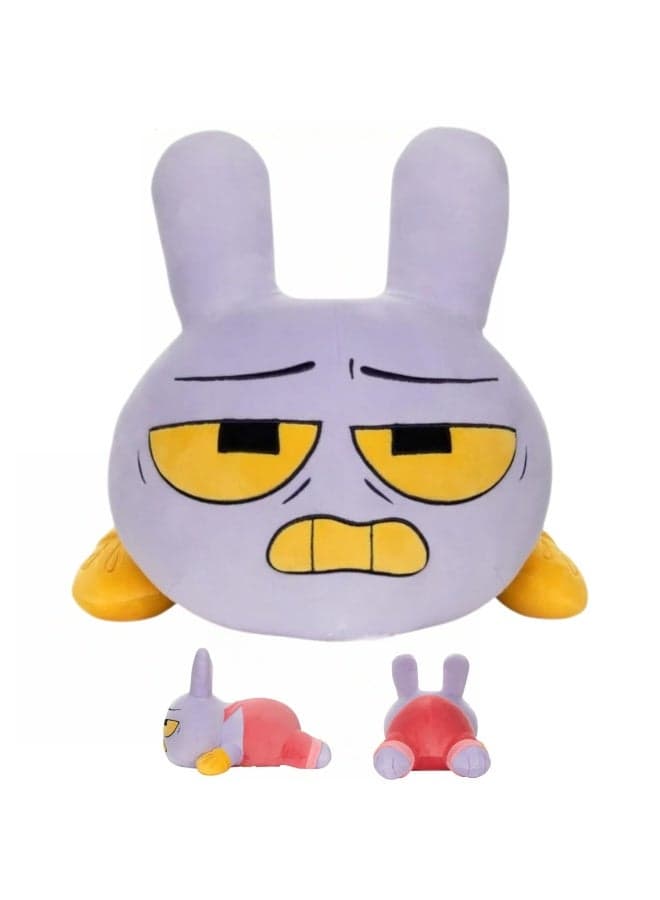The Amazing Digital Circus 48cm Jax Plush Pillow, Cute Lying Bunny Character Stuffed Toy, Soft Collectible Cushion for Fans & Kids