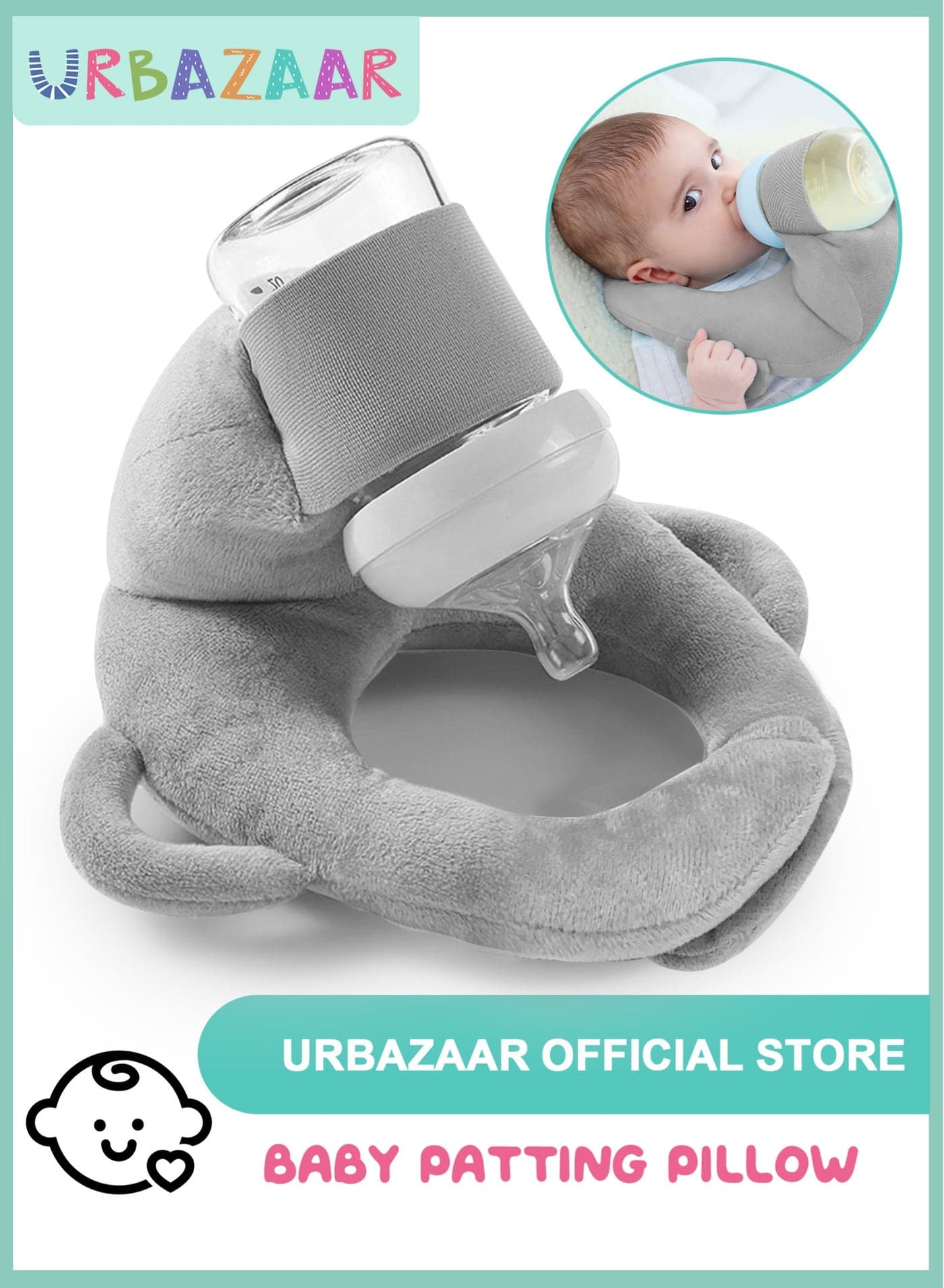 Baby Self Feeding Cushion, Baby Self Feeding Pillow, Breast Feeding Pillow, Baby Feeding Bottle Holder, Baby Organic Cotton