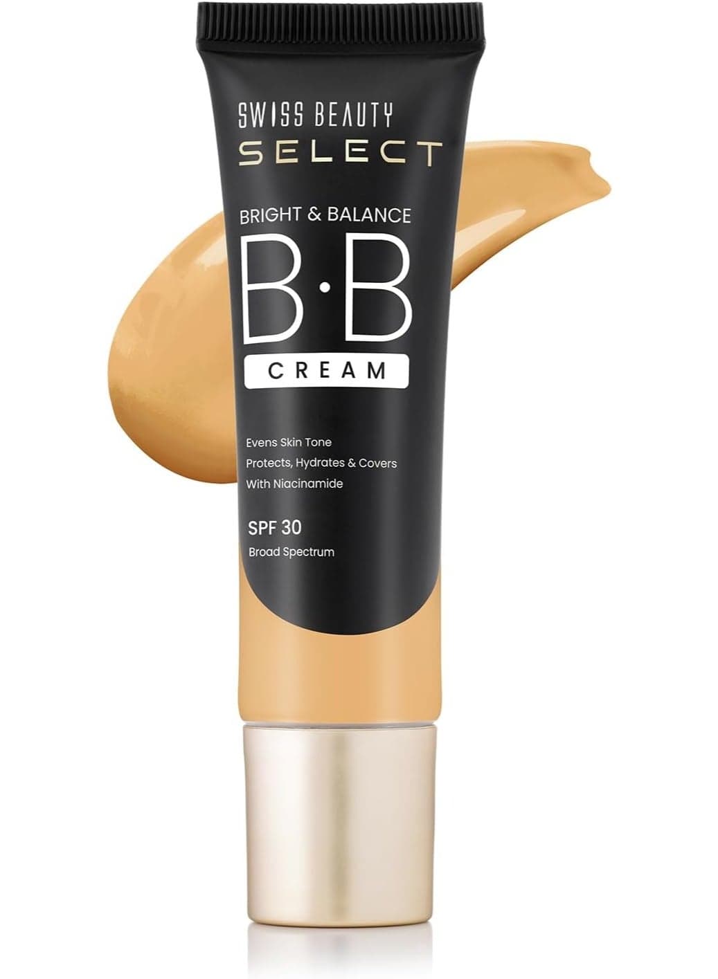 SWISS BEAUTY Medium, buildable All Select Bright & Balance Multifunctional Bb Cream With Spf 30 | Protects, Hydrates And Covers | Infused Niacinamide And Wheat Germ Oil | Shade- My Cinnamon, 30G|