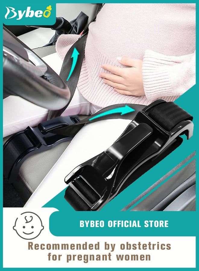 Pregnancy Car Seat Belt Adjuster, Safety Belts Clip Buckle Seat Bump Strap for Pregnant Women Protect Unborn Baby, Prevent Compression of Abdomen, A Must Have for Maternity