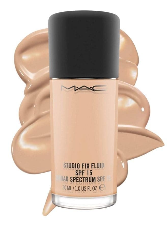 MAC Studio Fix Fluid SPF 15 Foundation NW20 – 24HR Long-Wear, Matte Finish, Oil Control, Medium-to-Full Coverage