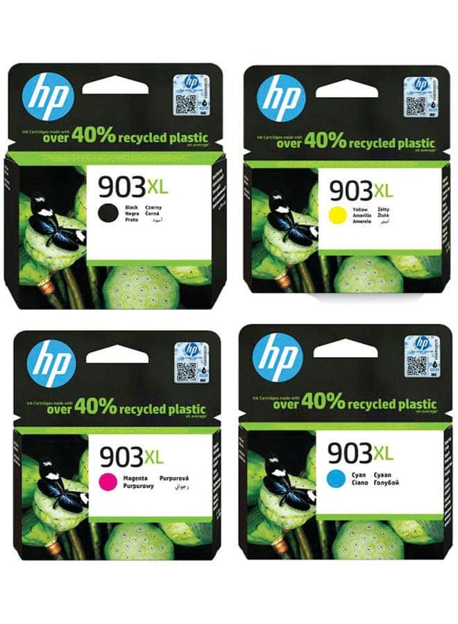 4-Piece Original 903XL High Yield Ink Cartridge Muiticolour