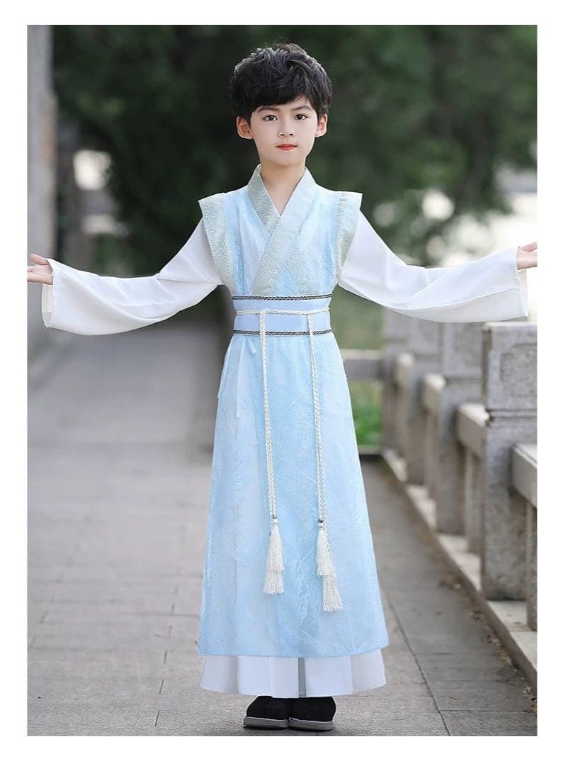 Traditional Chinese Hanfu For Boys,Imitation Of Tang And Song Dynasties,Classic Design,Chinese Costume, Cultural Heritage,New Year Festival Dress Up