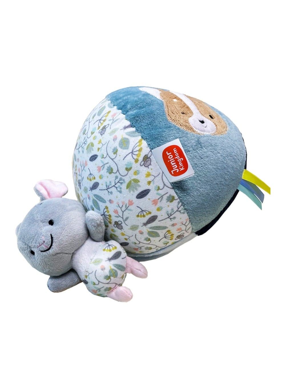 Soft Plush Baby Ball with Rattle (14cm) - Textured Sensory Developmental Toy for Infants, Newborns, and Toddlers - Perfect for Hand-Eye Coordination & Playtime