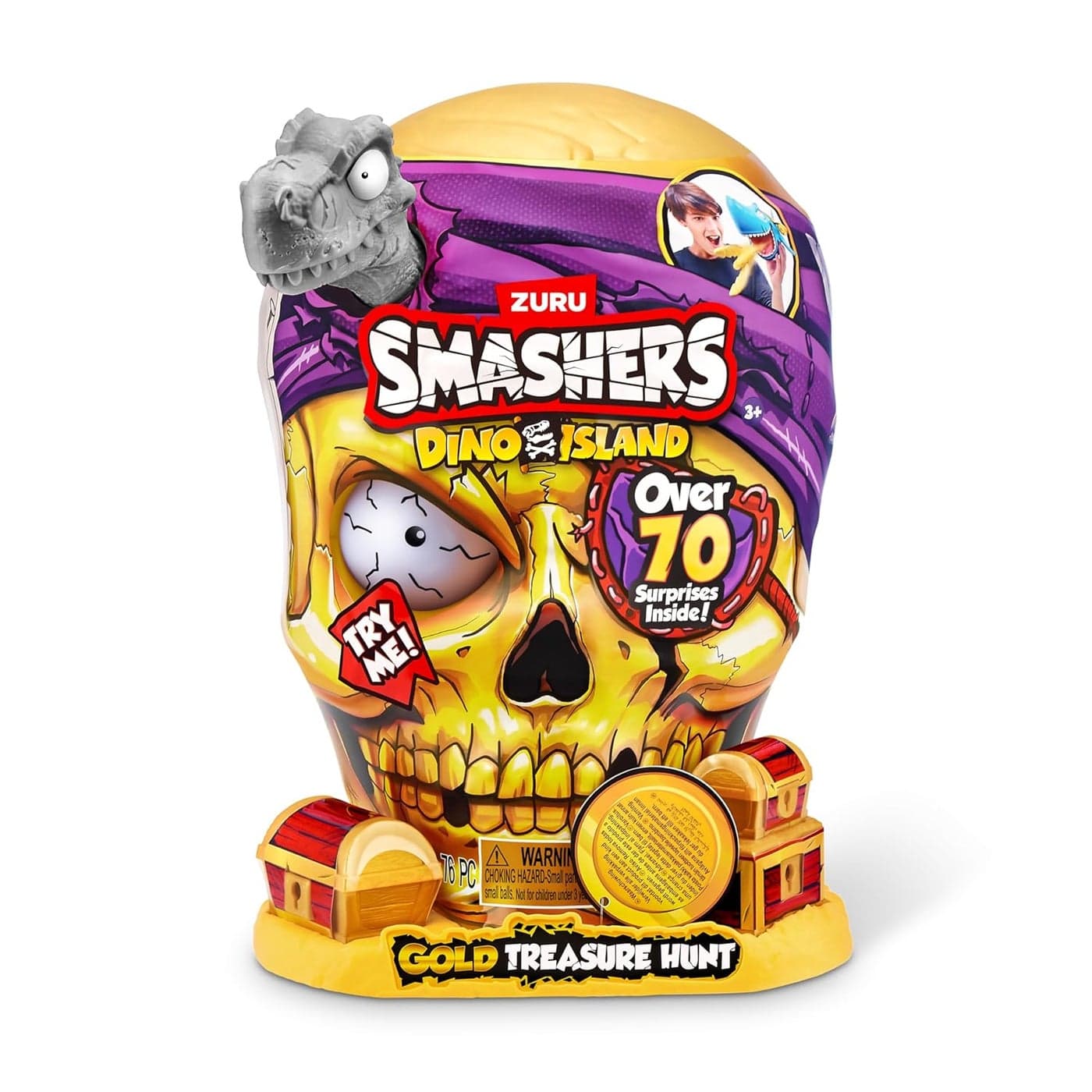 Smashers Dino Island Gold Treasure Hunt Playset (76 Pieces, Assorted)