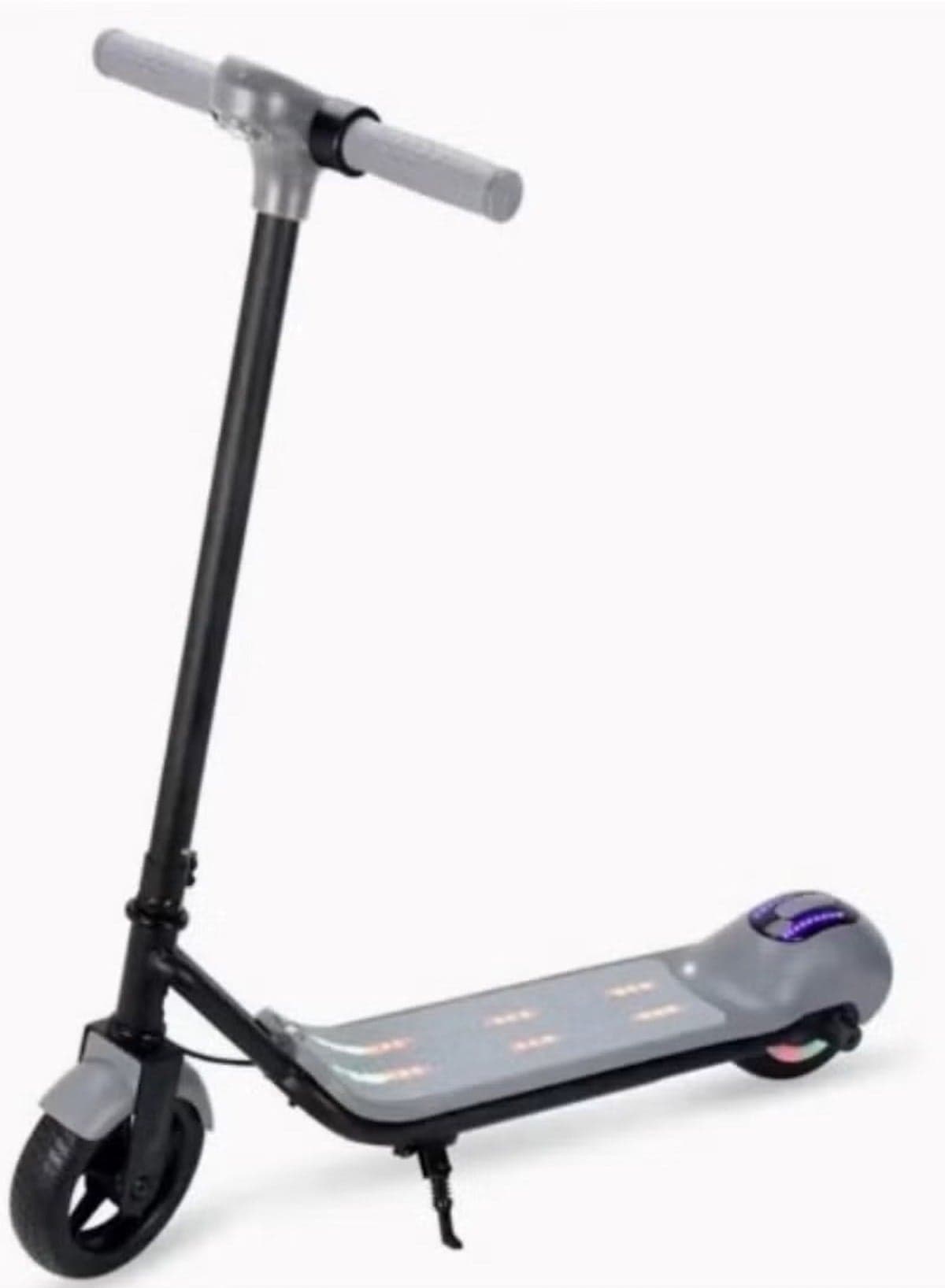 24V Electric Folding Scooter for Kids – Solid Tires, Hand Brake, Foldable Design (Grey)