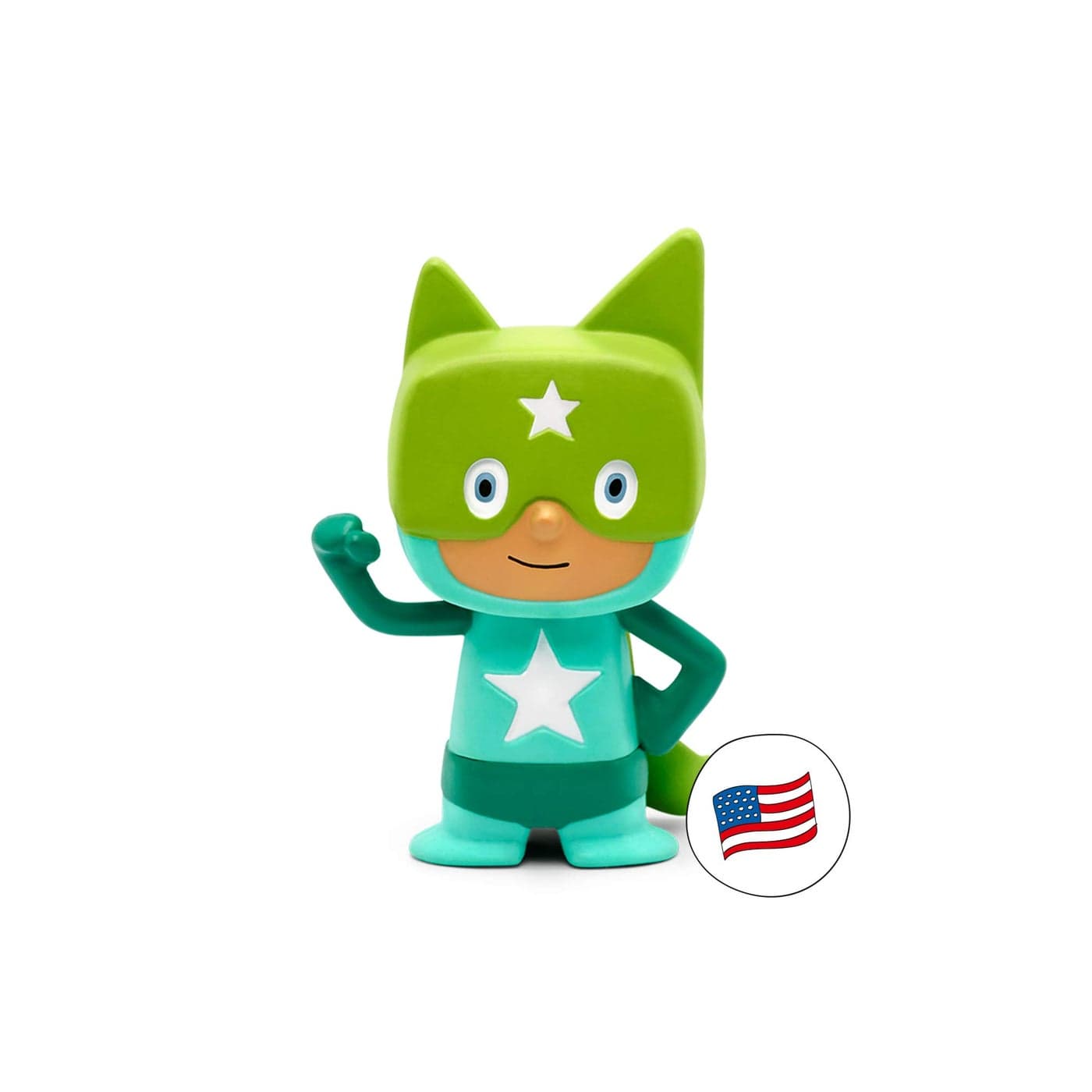 Tonies Superhero Creative Toy Figurine - Record and Upload up to 90 Minutes of Your Own Stories and Songs - Turquoise/Green