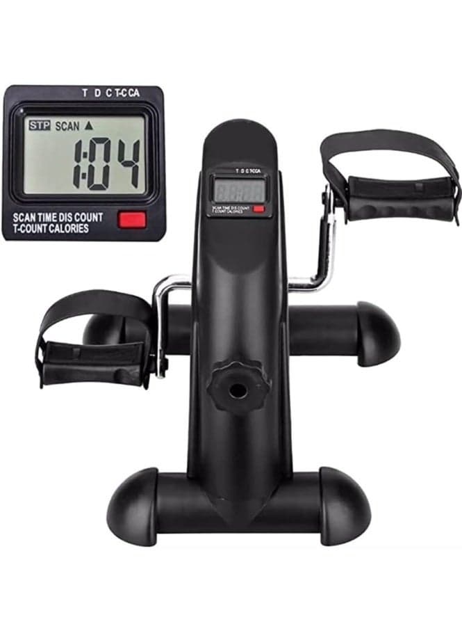 Portable Electric Mini Exercise Bike Pedal Exerciser for Home & Office with LCD Display, Adjustable Resistance, Arm & Leg Workout, Compact & Durable