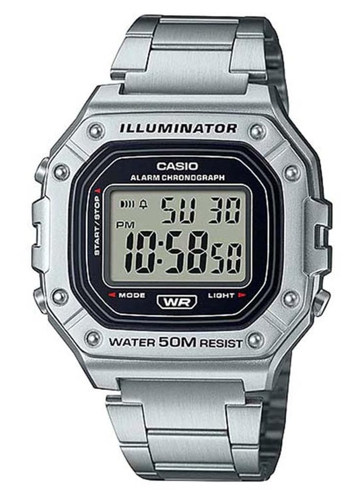 Men Wrist Watch W-218HD-1AVDF - 44 mm - Silver