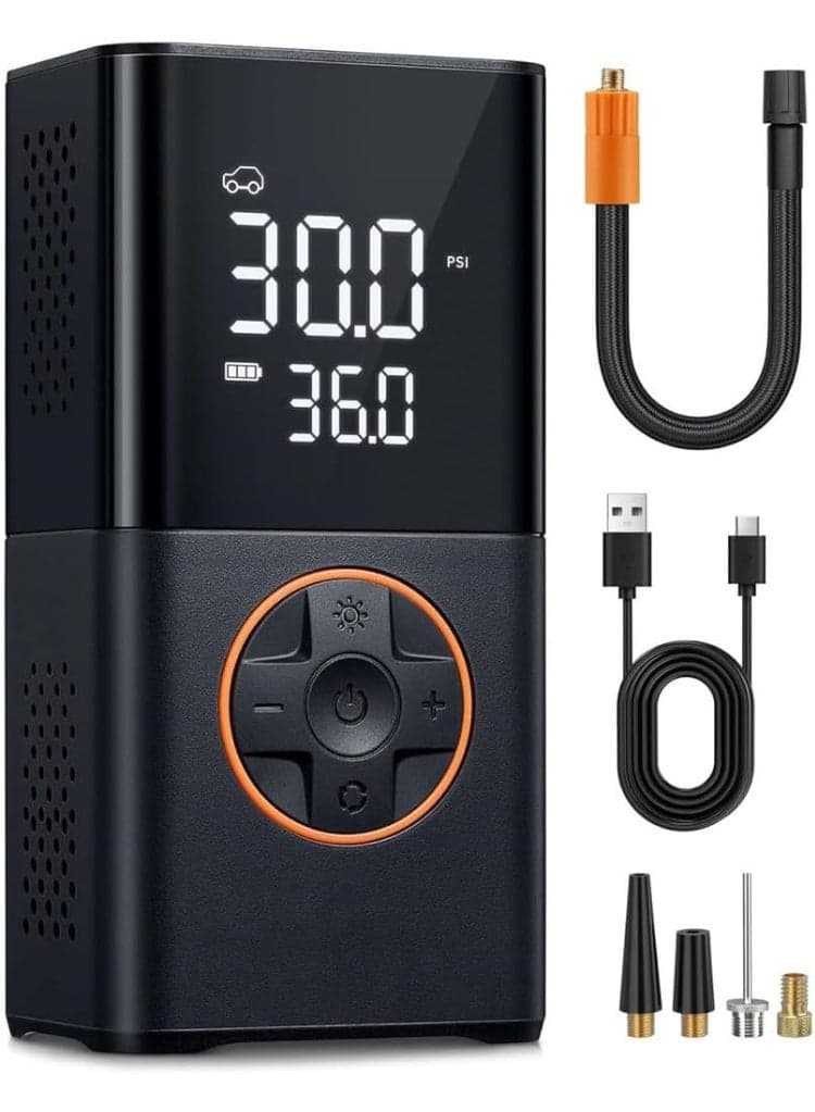 Digital Portable Air Pump for Car Tires, 150 PSI Cordless Tire Inflator with LED Light for Bike & Motorcycle – SV Deals
