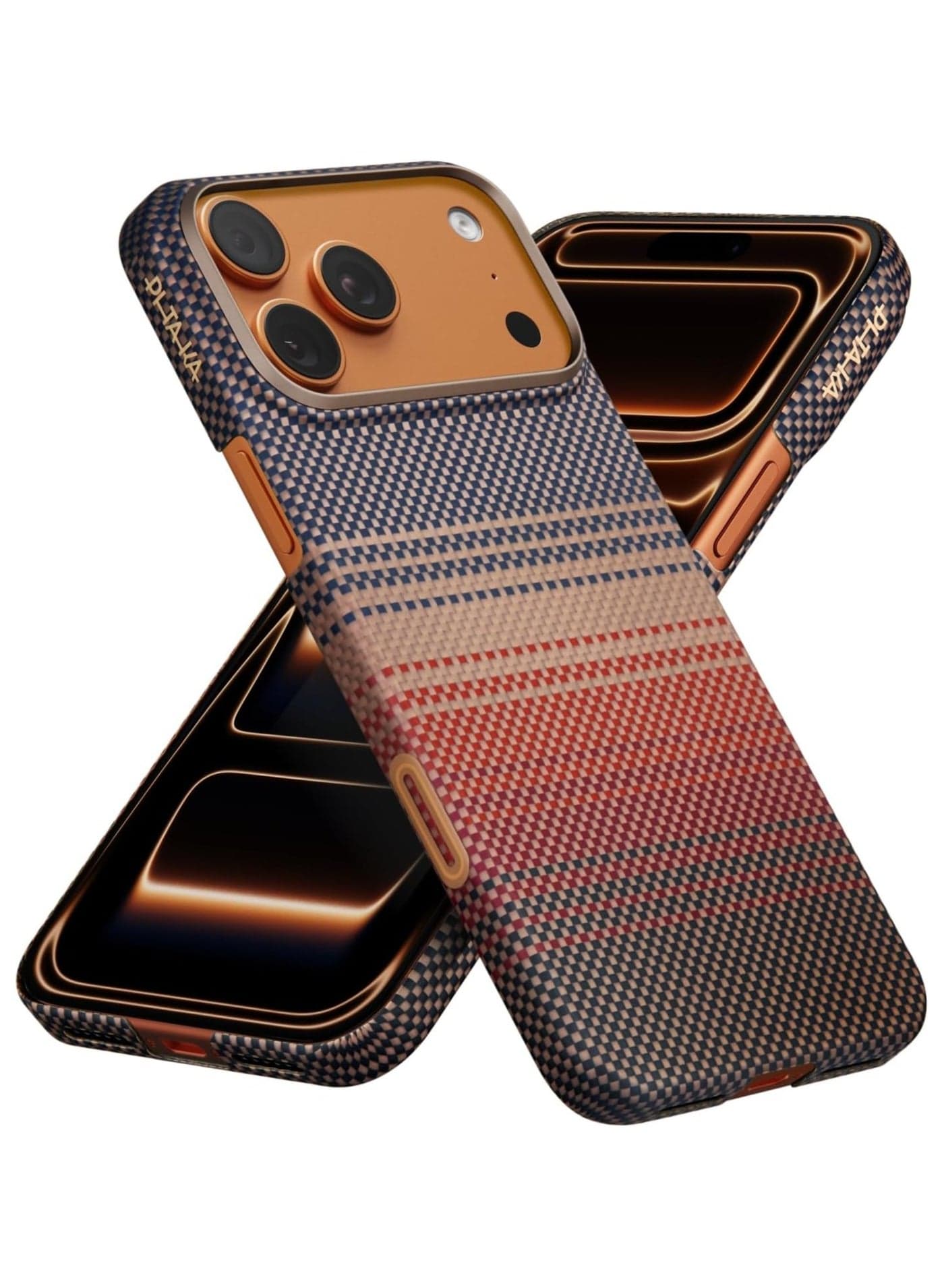 pitaka for iPhone 17 Pro Max Case 6.9" with Camera Control Button, Compatible with MagSafe, Ultra-Slim Case with Caseless Touch Feeling, 1500D Aramid Fiber Woven, Sunset