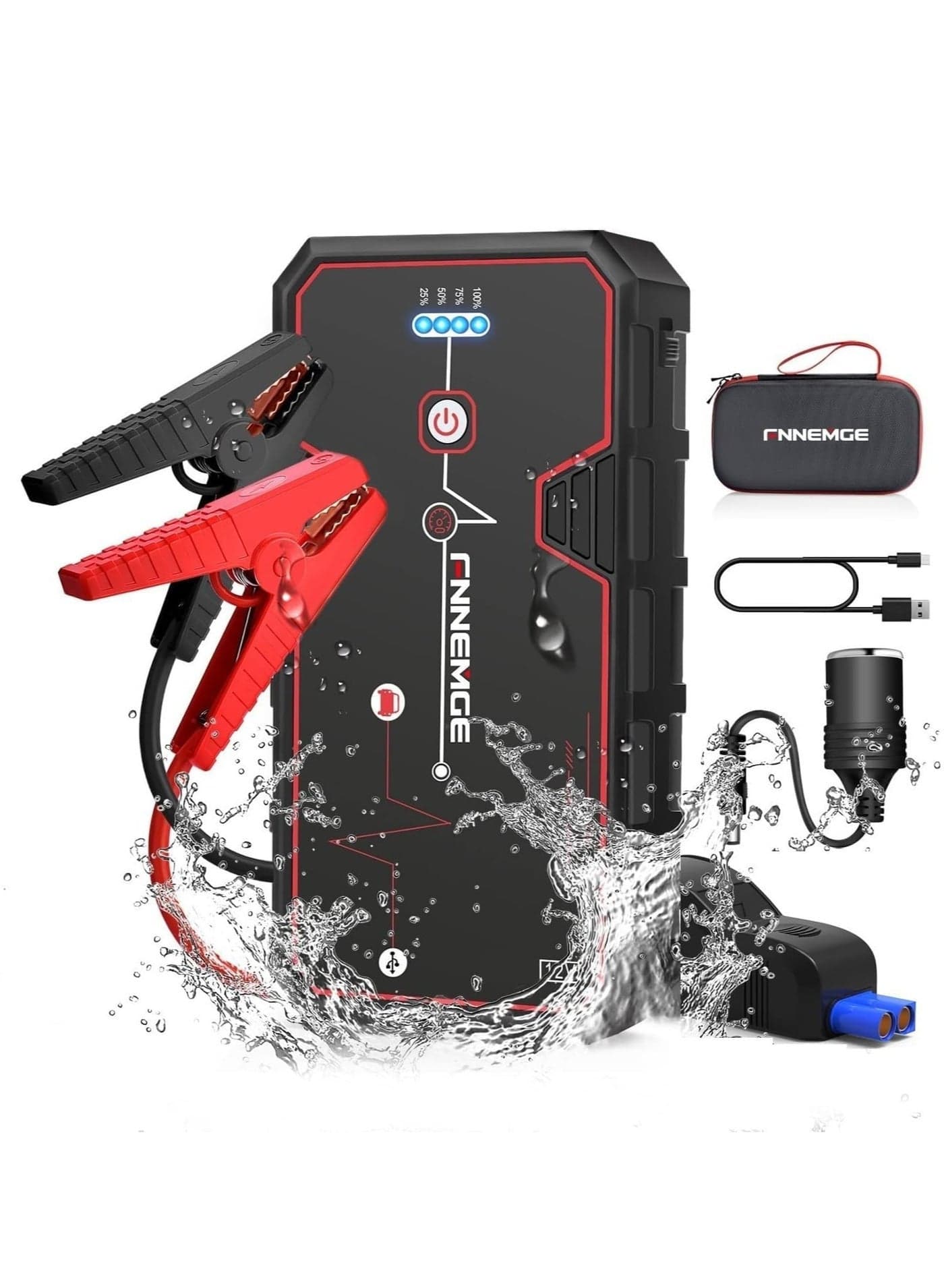 Ultra Start Car Jump Starter for All Passenger Car 23800mAh Power Bank Portable Jump Starter Battery Pack Equipped with Storage Box