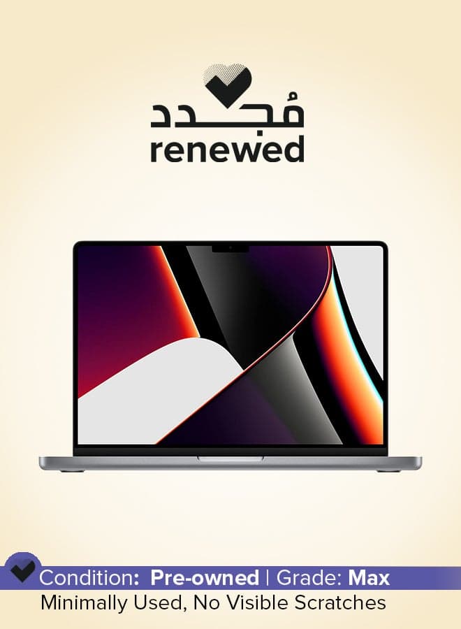 Renewed - MacBook Pro A2442 (2021) Laptop With 14.2-Inch Display, Apple M1 Pro Processor/10-Core/16GB RAM/512GB SSD/macOS English Space Grey