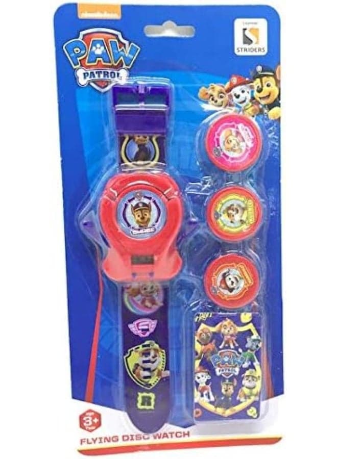 Flying Disc Launcher Watch – Wristband Toy with 6 Discs, 3+