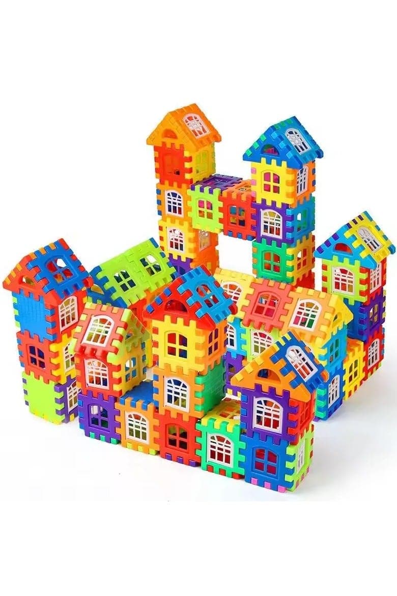 STEM Building Blocks Toy Set for Kids – 140 Colorful 3D Pieces | Safe Large Plastic Construction Puzzle | Educational Toy for Toddlers & Preschoolers
