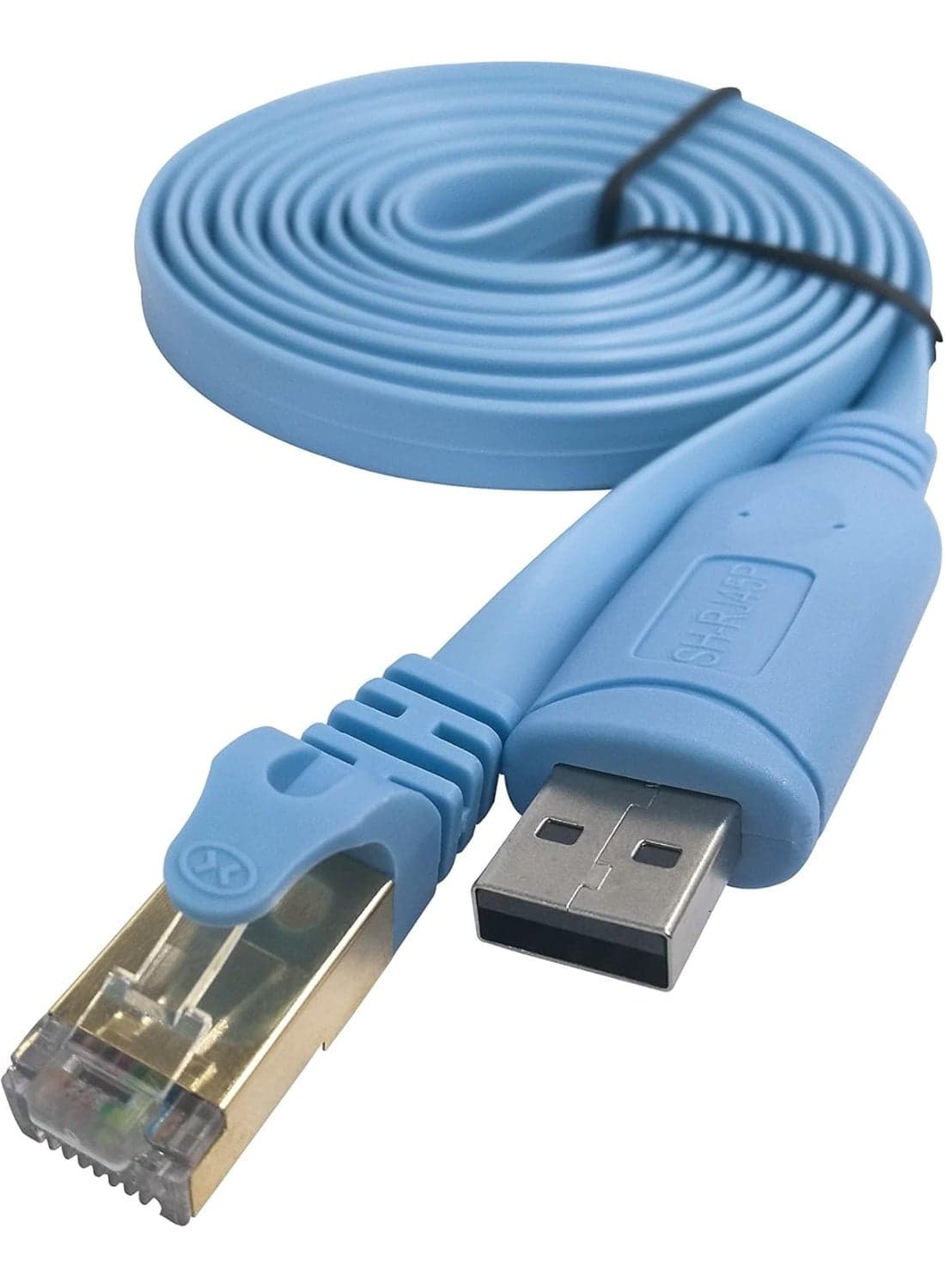 USB to RJ45 Console Cable 1.8M/5.9FT, Professional RJ45 to USB Configuration Cord Compatible with Router, Switch, Firewall & Access Point Devices – Stable Connection for Network Management – Blue