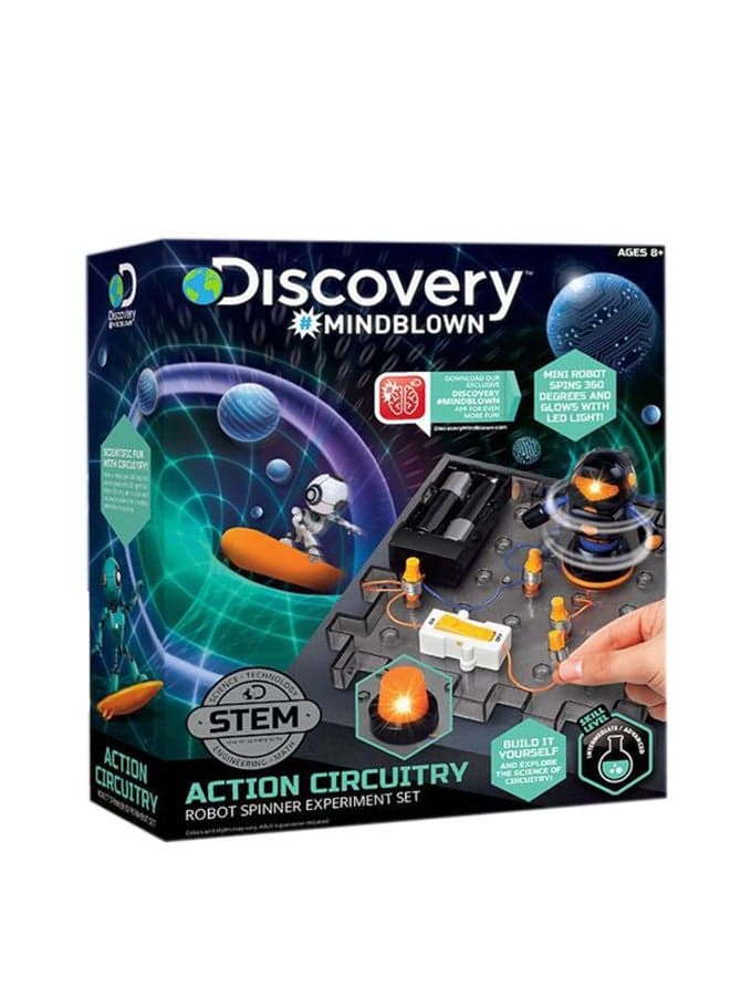 Mindblown Toy Circuitry Action Experiment - Robot Spinner STEM Toys for Kids 8+ Years